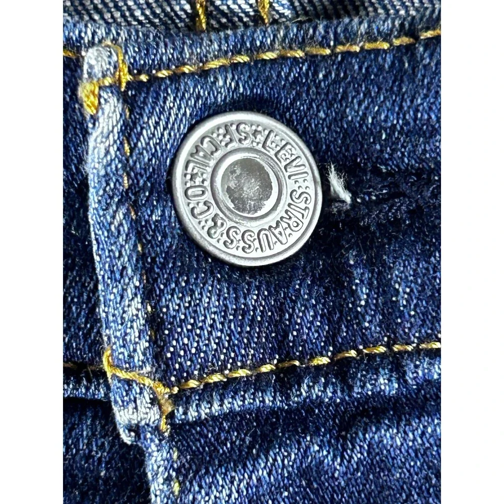 Levis 511 Slim Fit Distressed Ripped Blue Denim Jeans Mens 40x31‎ Dark Wash